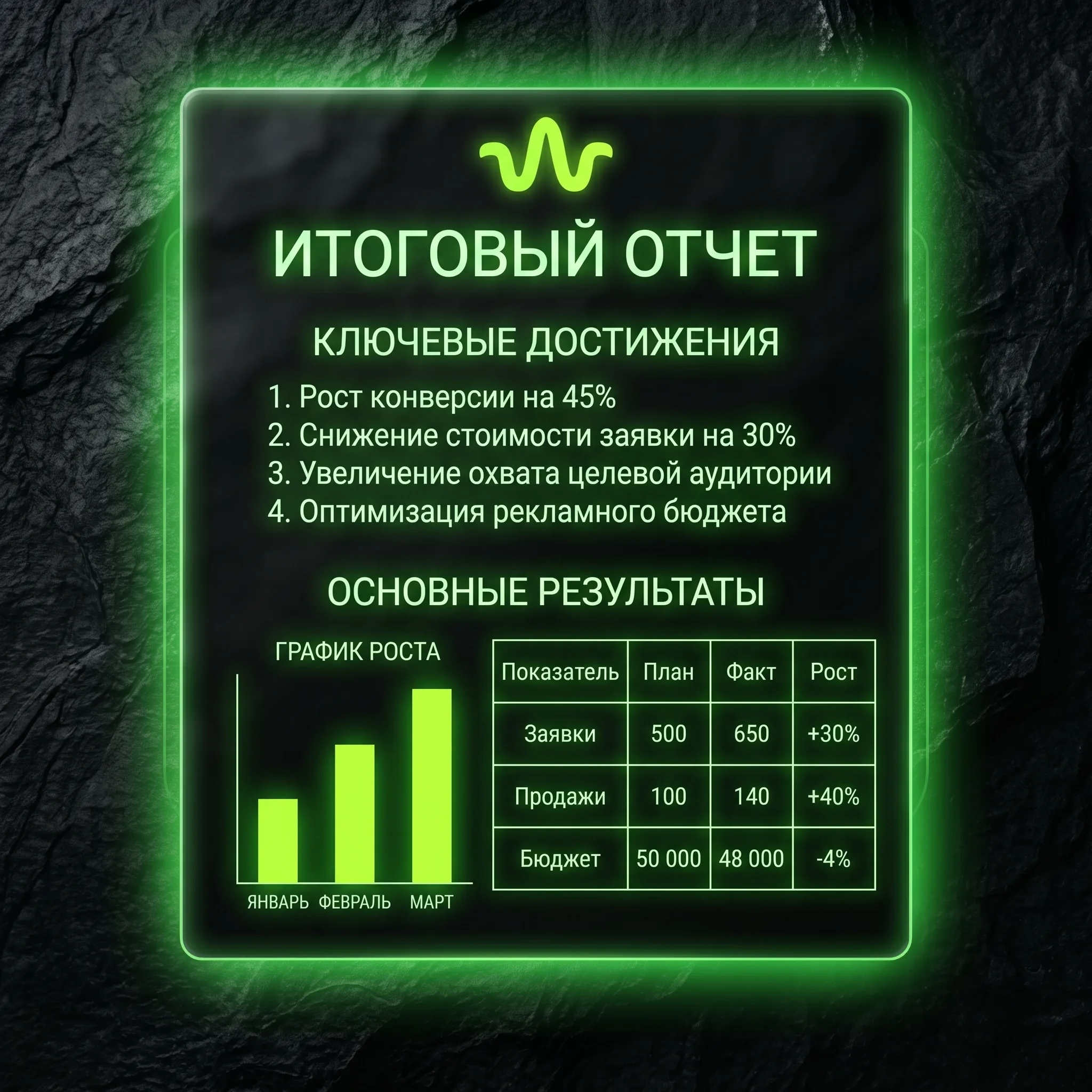 Форматирование результатов